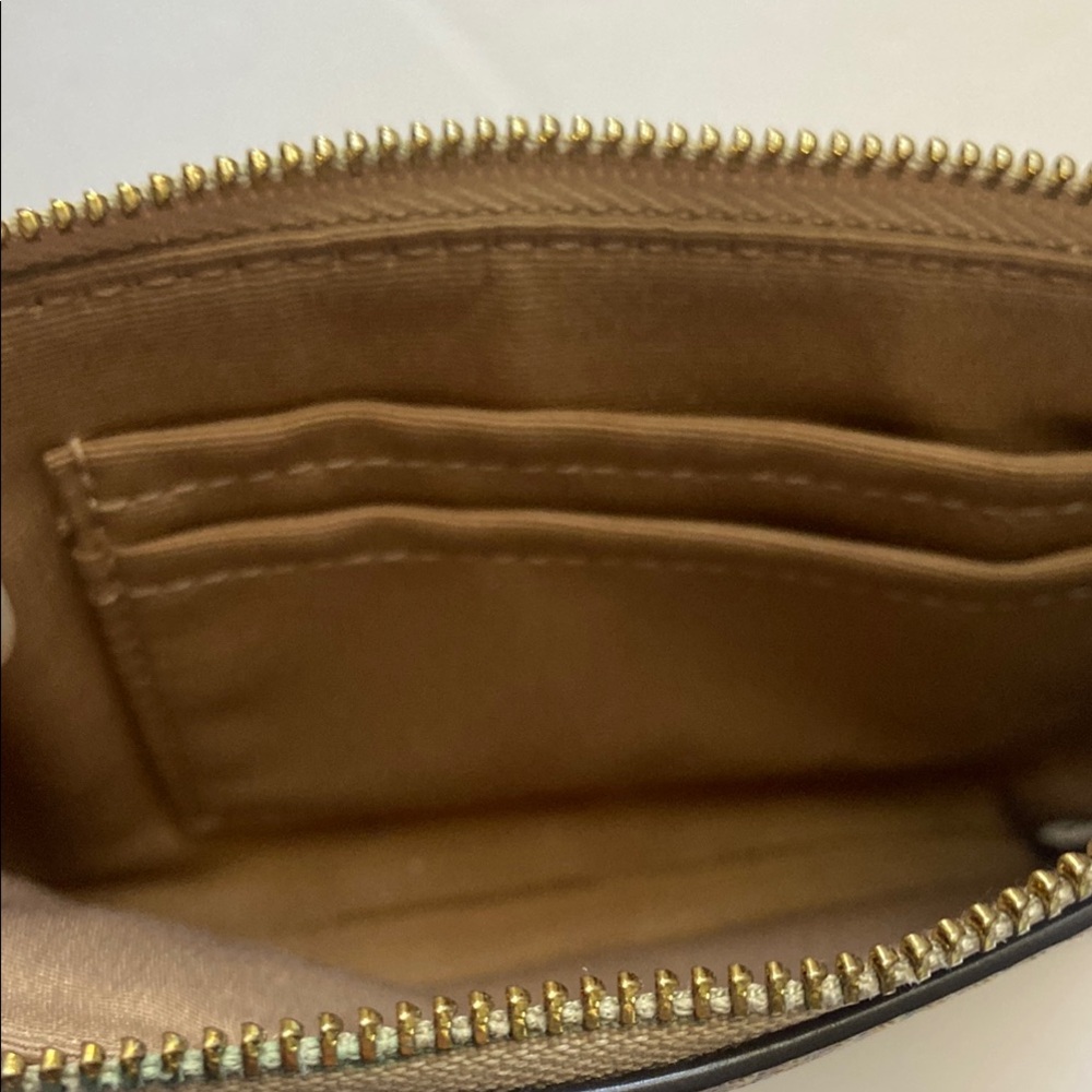 Coach Tan and Red Floral Clutch - Picture 3 of 3